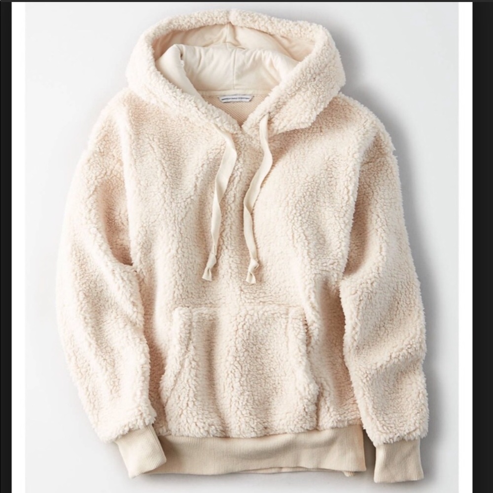 American Eagle Fuzzy Teddy Sherpa Hoodie
